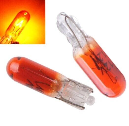 T5 12v 1.2w Halogen Lamp Instrument Lights Dashboard Bulbs 6 Colours