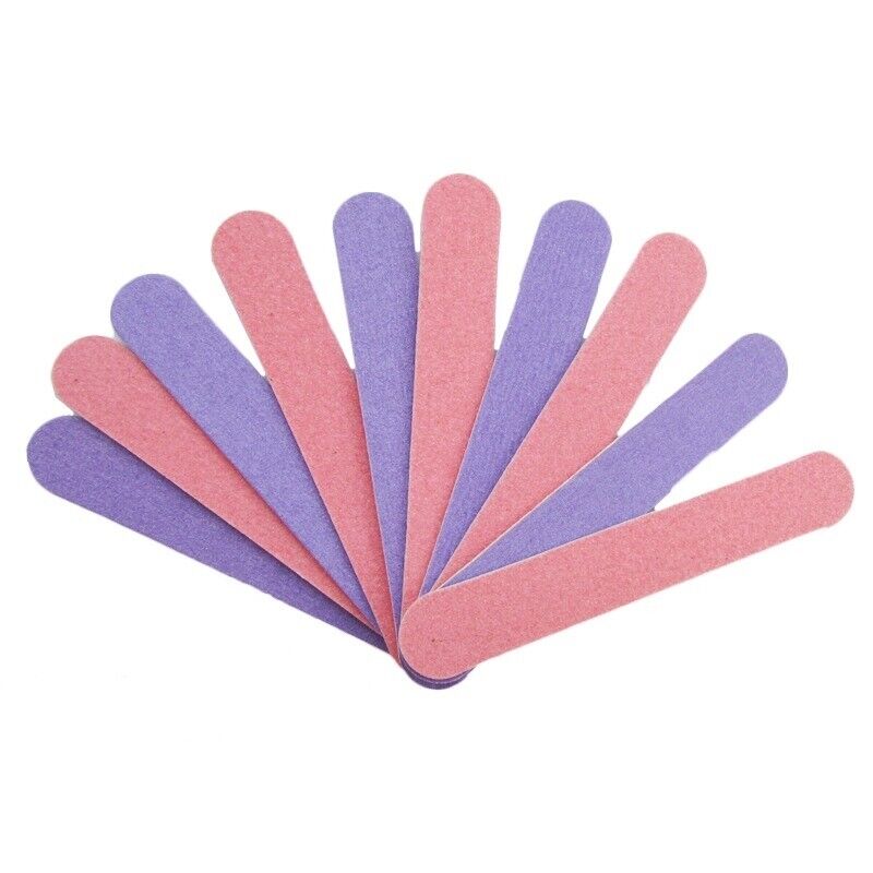 5x Nail Files Double Side Colourful Mini 180/240 Sand Paper for Nail Polishing