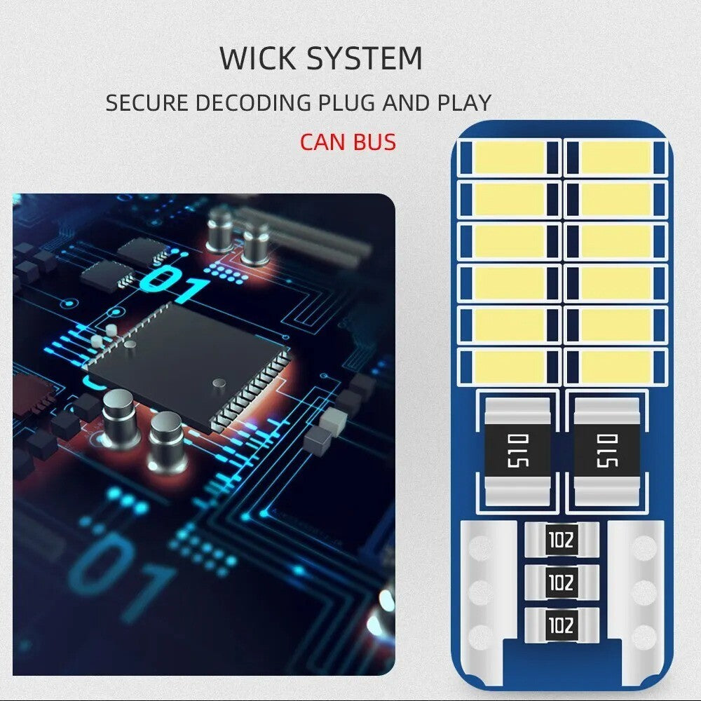 1x T10 W5W LED Canbus 3014 24SMD no Error 194 168 T10 LED Car Interior Lamp