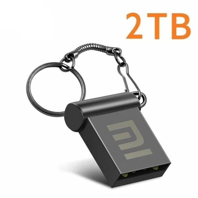 2TB Flash Drive High Speed Pendrive Metal Usb 3.0 + Adapter Type C