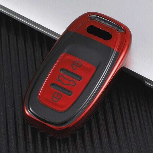 Audi A4 A4L A5 A6 A6L A7 A8 Q5 RS7 S7 Q5 3 Button Remote Key Fob Case Cover