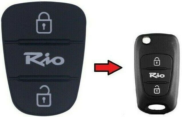 3 Button Remote Key Fob Pad Rubber Replacement Repair Insert Kia Rio 