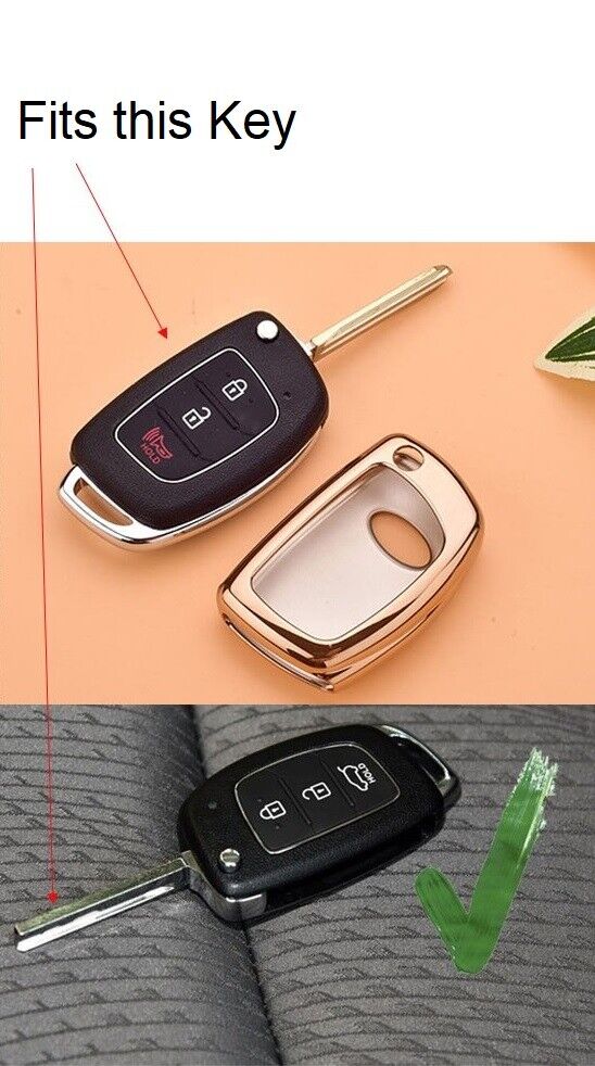 Blue Hyundai TPU Car Remote Key Case Cover