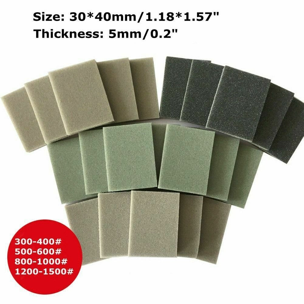 1x Sponge Sandpaper Polishing Grinding Fiberglass Plastic Molding Wet Dry