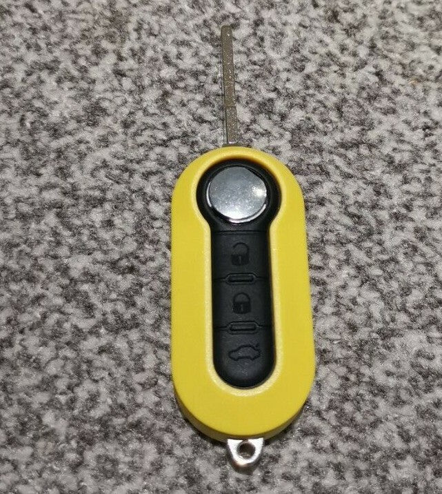 3 Button Remote Shell with Uncut Blade fits Fiat 500 Panda Brava Punto Stilo