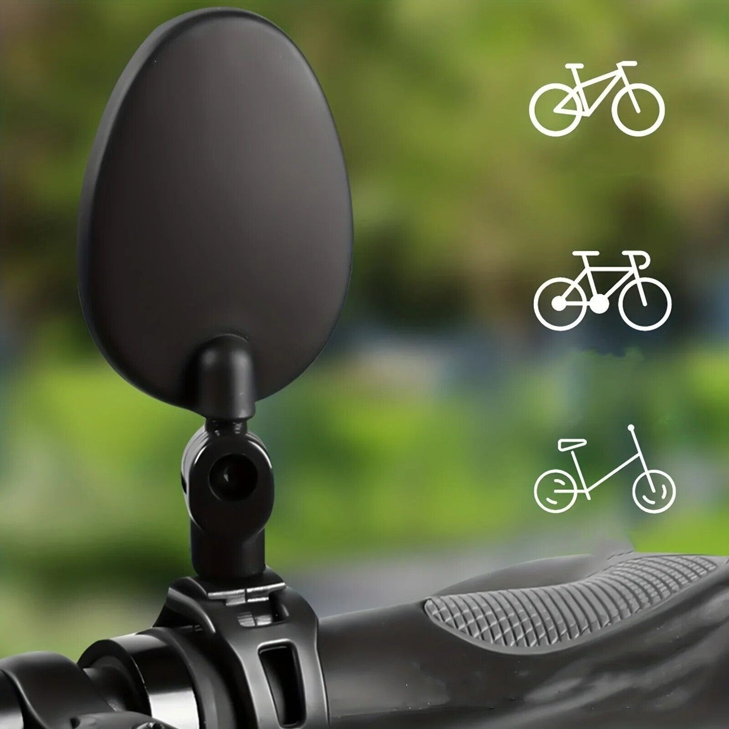 2x Bike Mirrors 360 Degree Adjustable Rotatable Handlebar Mirror