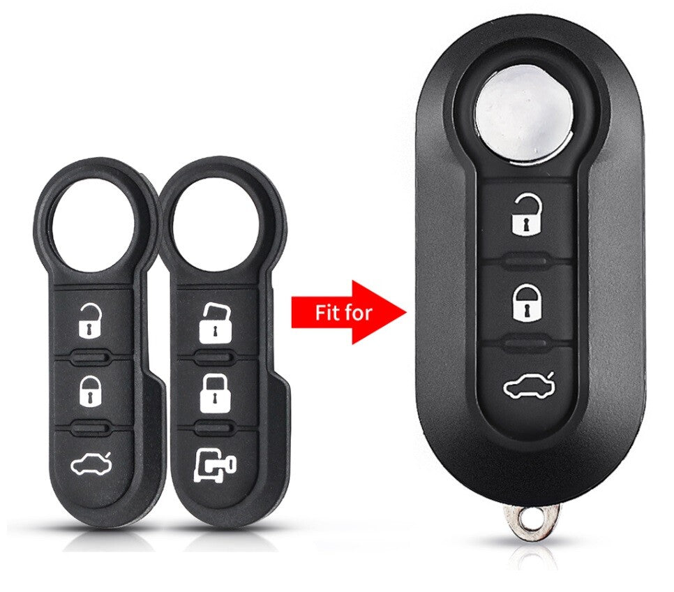 3 Button Remote Key Fob Rubber Pad Replacement Repair for Fiat 500