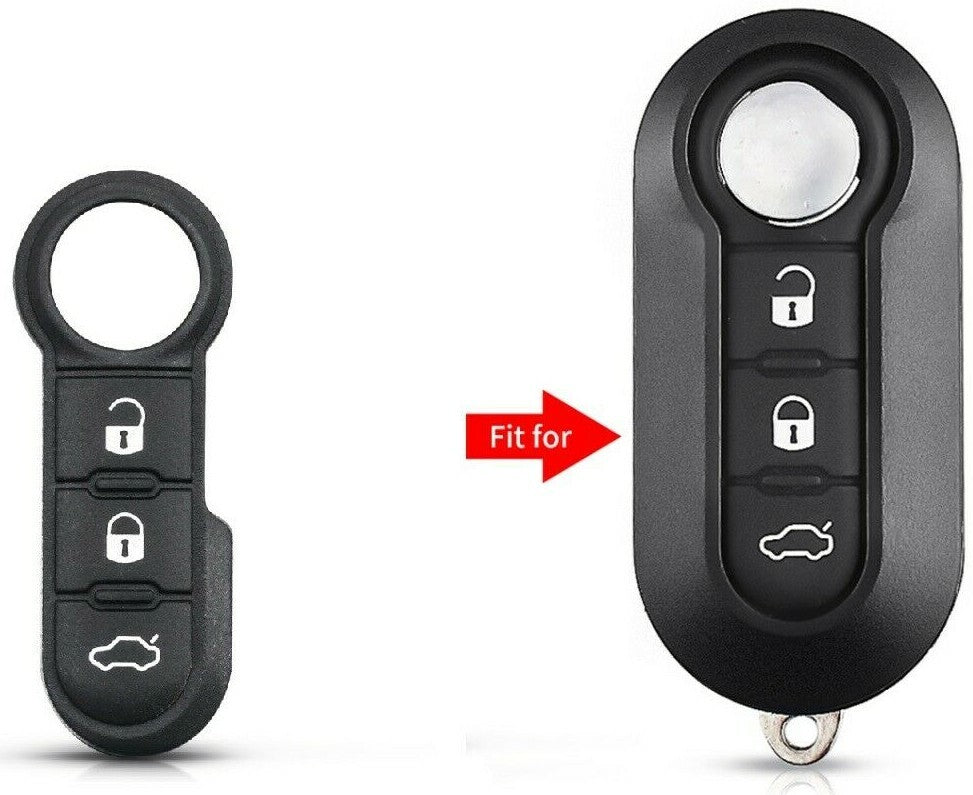 2x 3 Button Key Rubber Pad for Fiat 500 Abarth Panda Punto Bravo Ducato