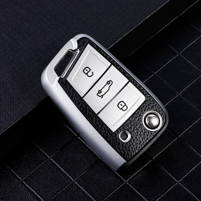 TPU Leather Car Key Cover Case for VW Golf 7 MK7 MK2 Tiguan and Skoda Octavia