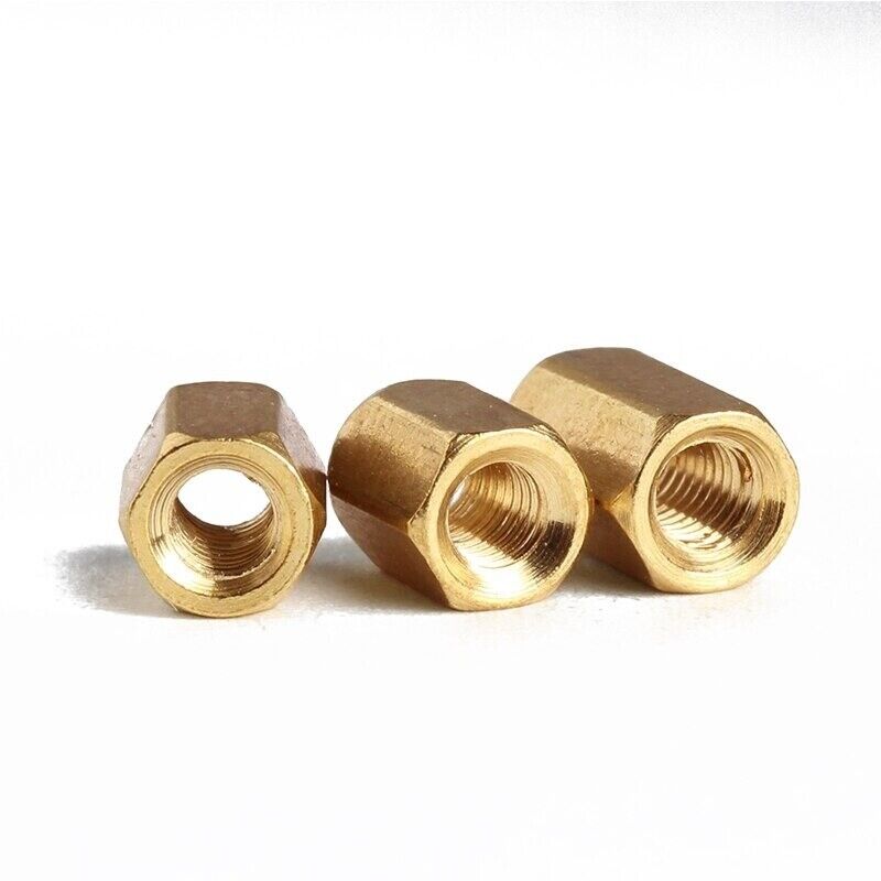 M2 Brass Standoff Female to Female Hollow Pillars Spacers 4mm-30mm