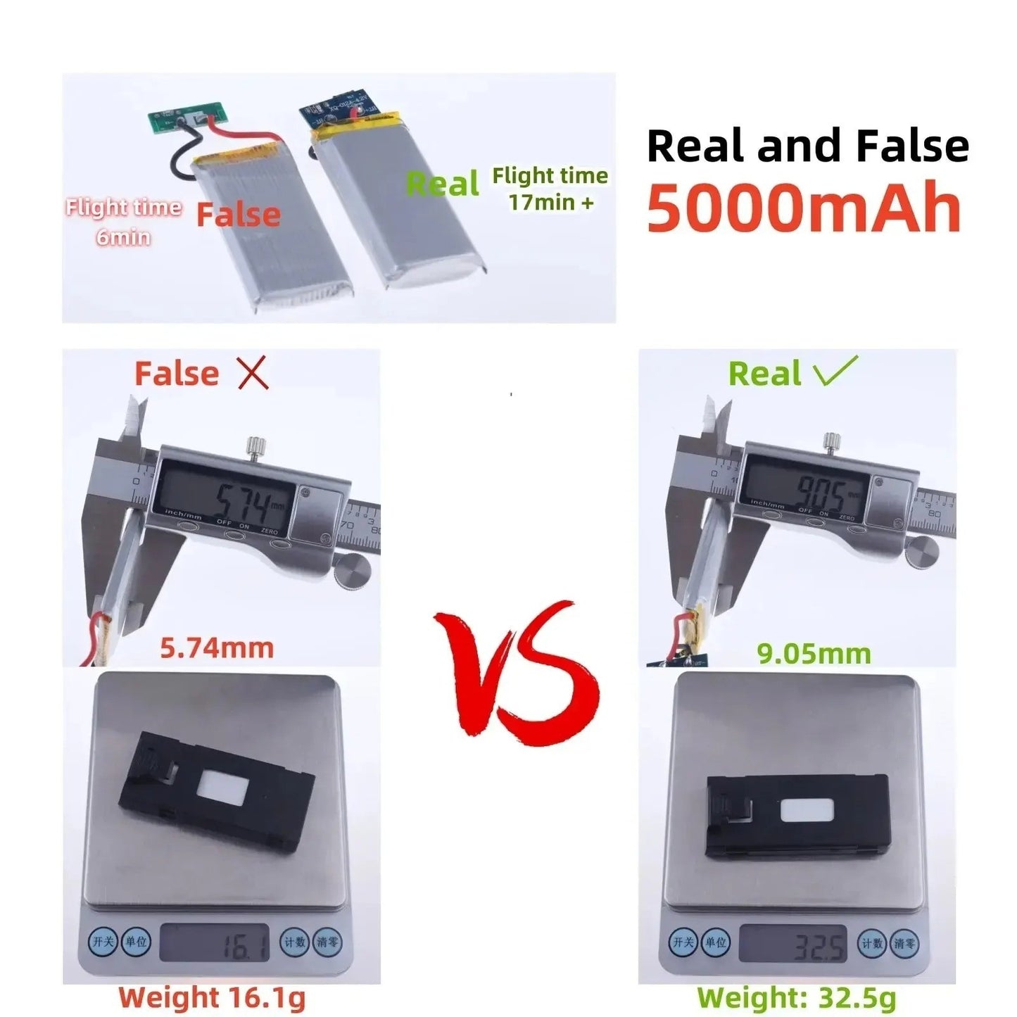 1x Drone Battery 3.7V 5000mAh LiPo Battery for E88 E99 E88 Pro Max
