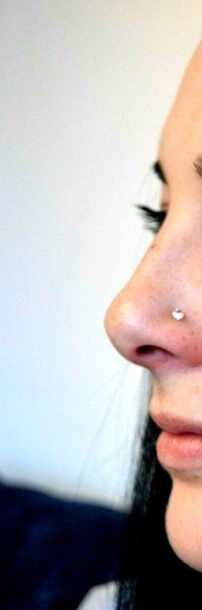 Silver Nose Stud 925 Sterling Silver 3 mm Nose Piercing Jewellery 