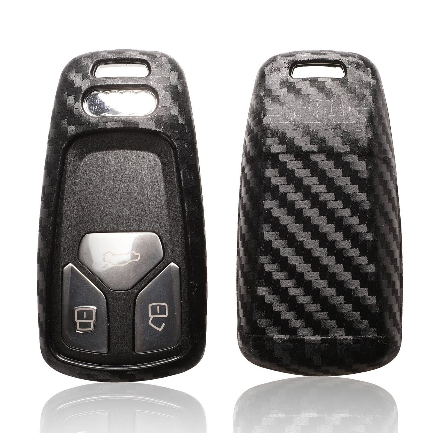 Remote Key Fob Carbon Case Cover for Audi A4 B9 Q5 Q7 TT TTS 8S 2016 2017