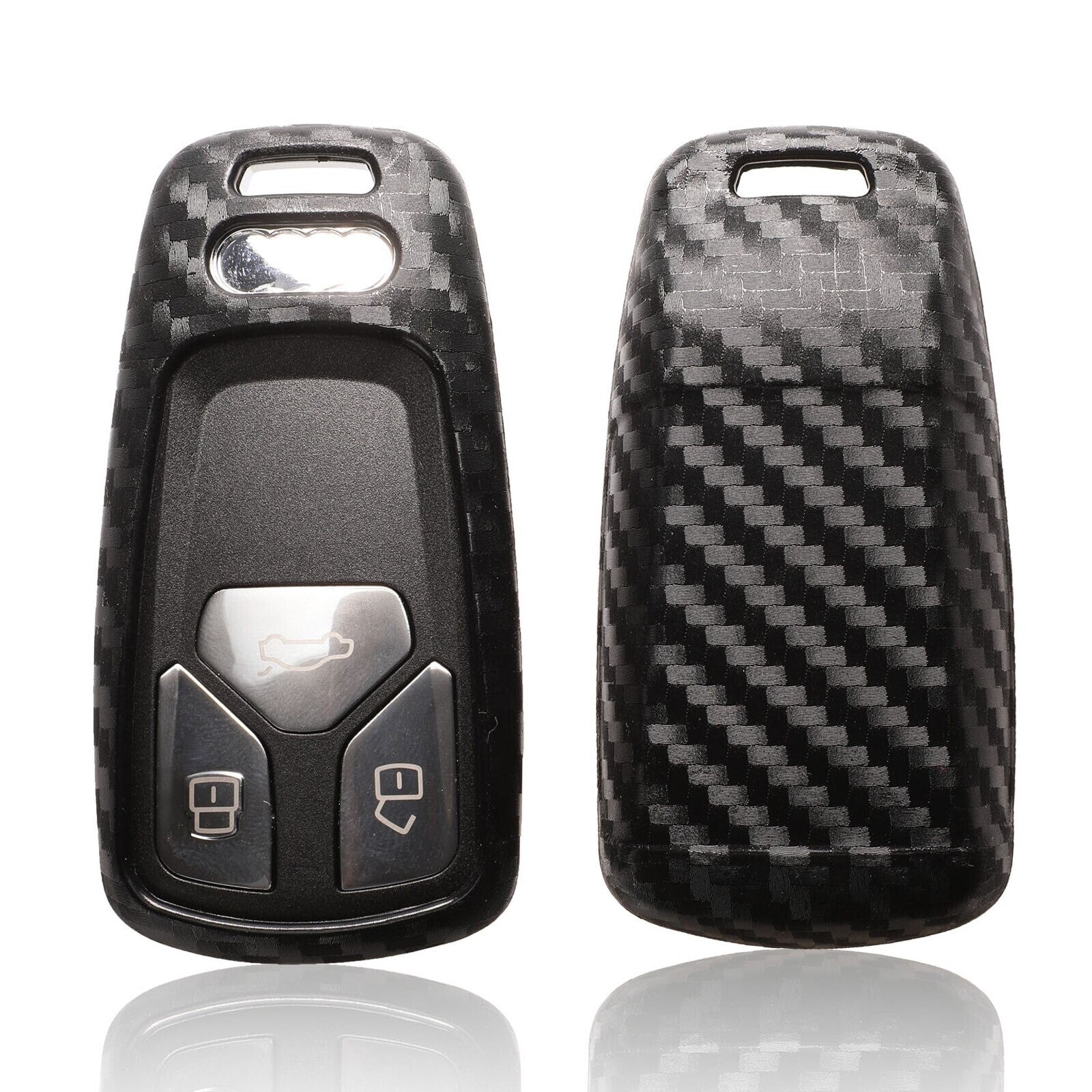 Remote Key Fob Carbon Case Cover for Audi A4 B9 Q5 Q7 TT TTS 8S 2016 2017