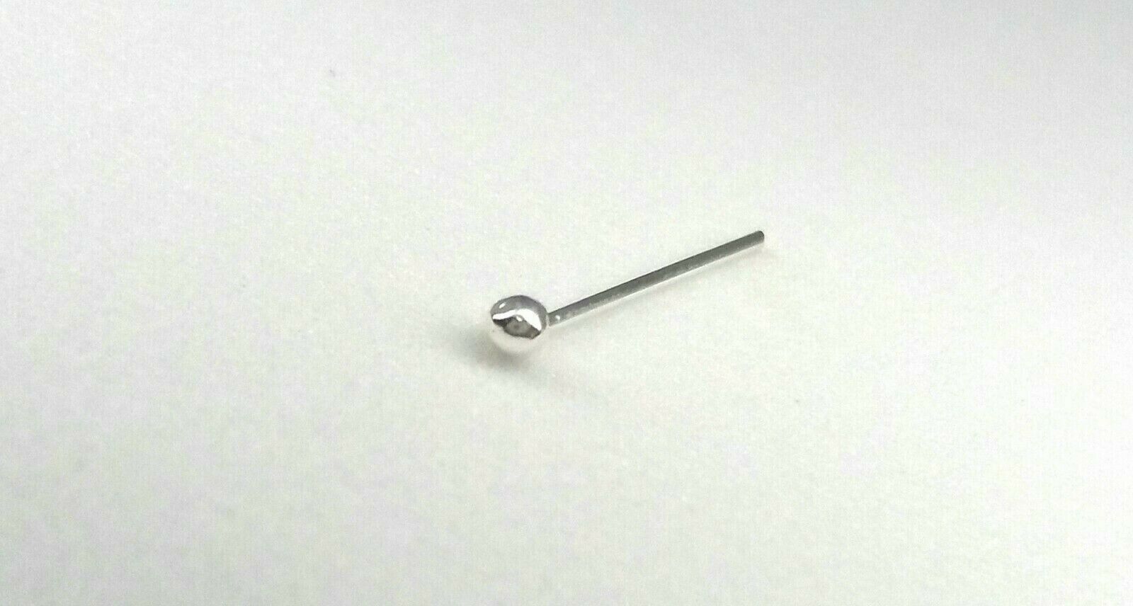 Brand New 925 Sterling Silver Ball Nose Stud (2mm) Body Piercing Jewelry