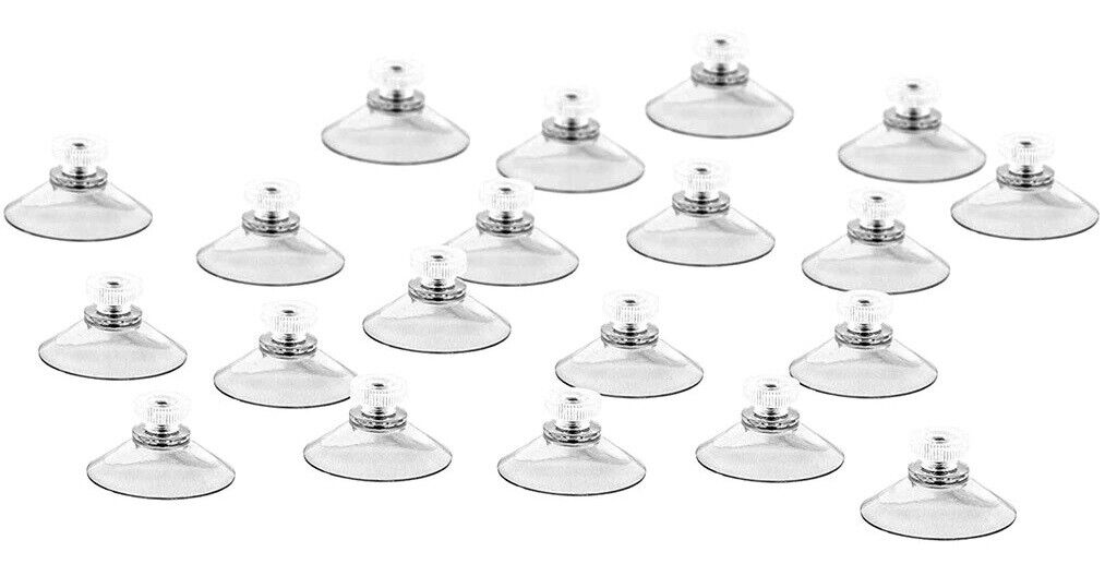 40mm M4 Thread Thumb Screw Clear Suction Cups Hooks for Kitchen and Bathroom