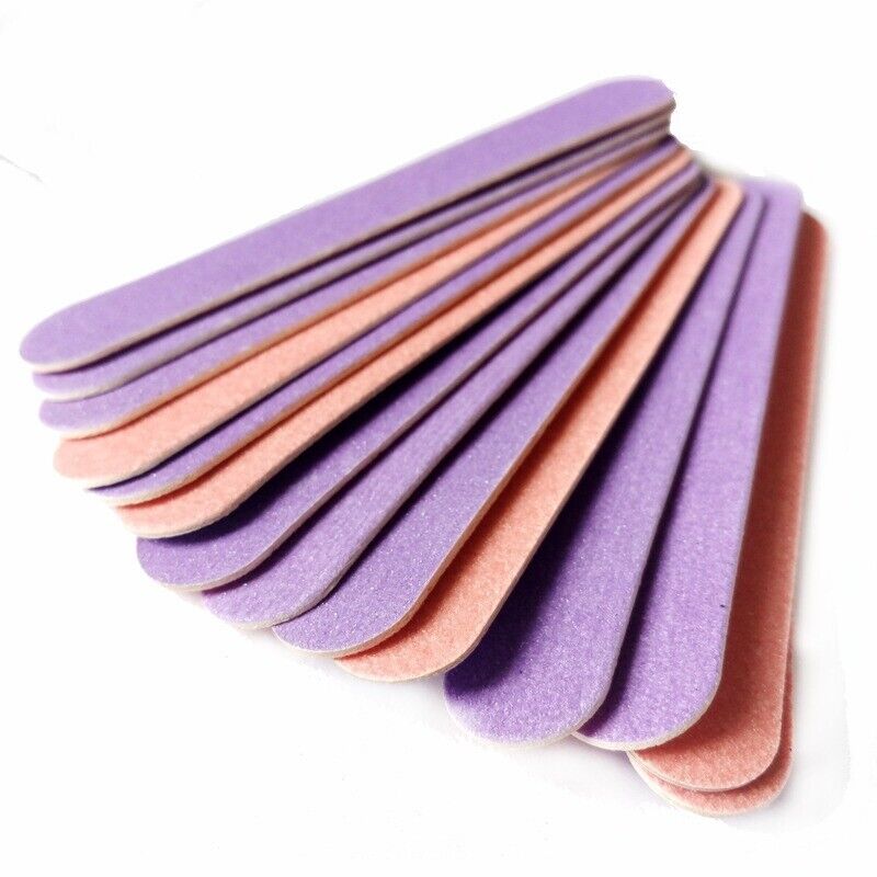 5x Nail Files Double Side Colourful Mini 180/240 Sand Paper for Nail Polishing