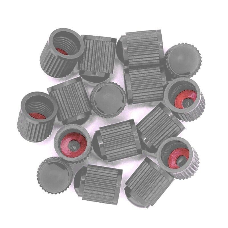 8x Grey Tyre Valve Dust Caps for Car Van Bike Truck 