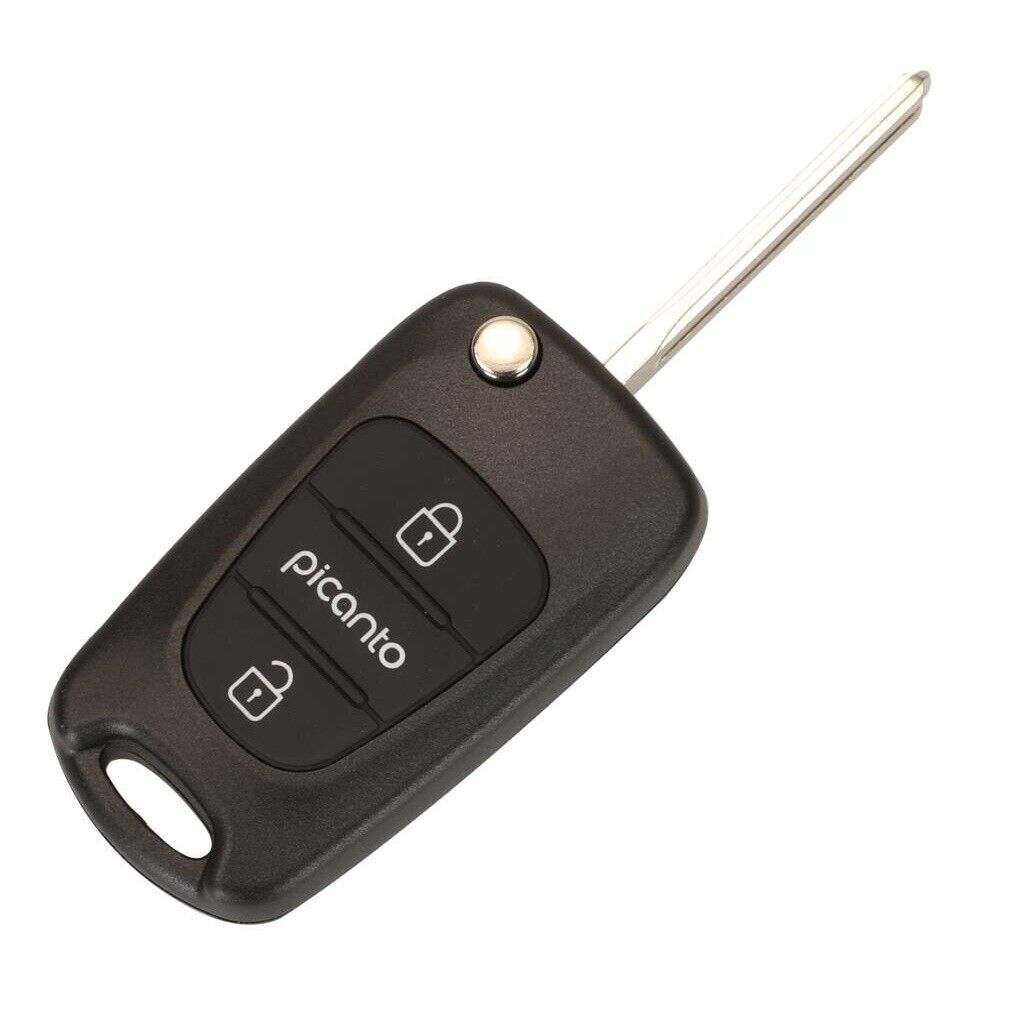 Kia Picanto 3 Button Fob Remote Key Case Shell with Uncut Blade