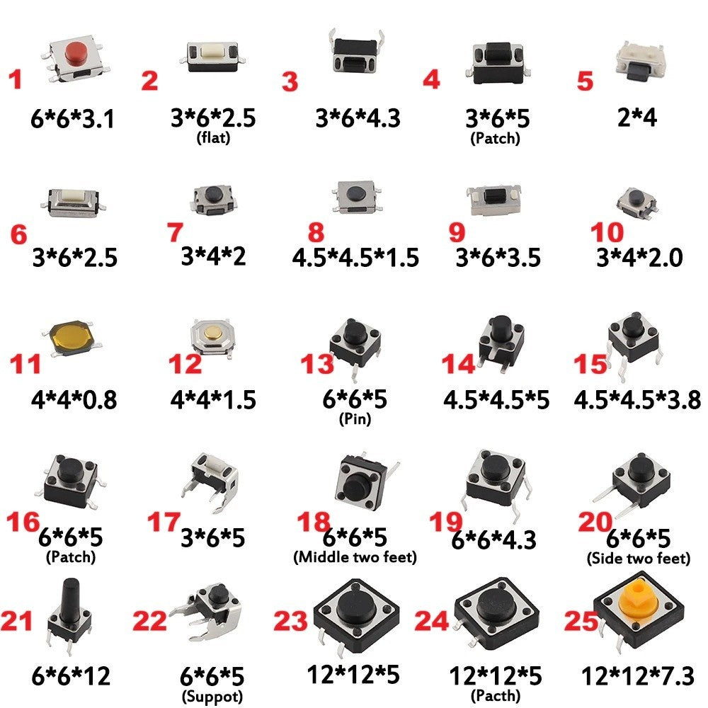 2x Micro Push Button Tact Switches Mini Leaf Switches Car Key Button Switch