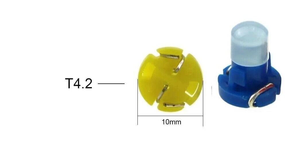 1x Green 12V Auto Central Control Lamp T4.2 Instrument Panel LED COB Light