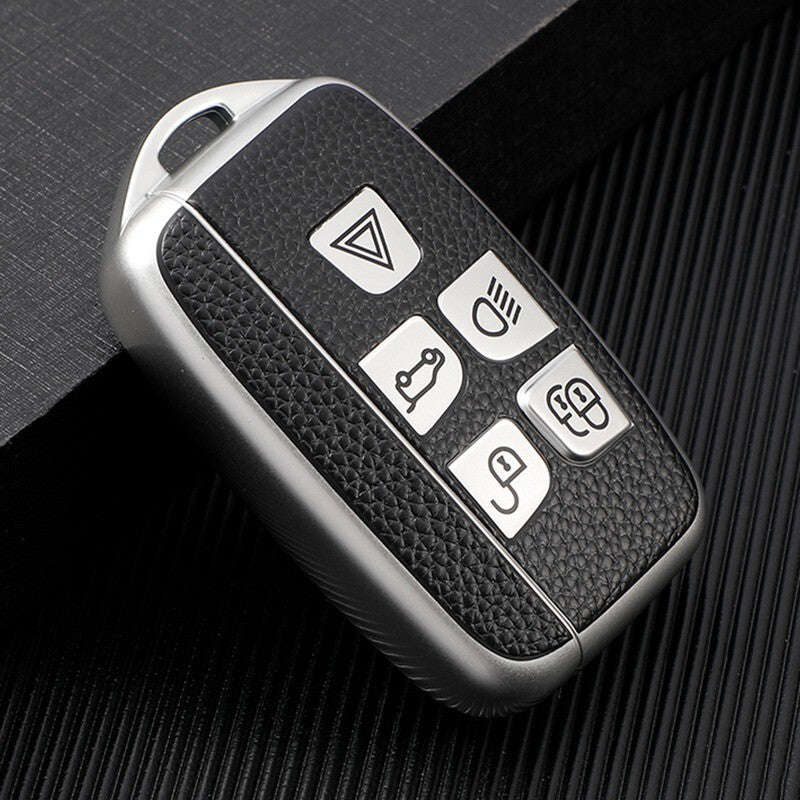 TPU Leather Remote Key Fob Key Case for Land Rover Range Rover Jaguar