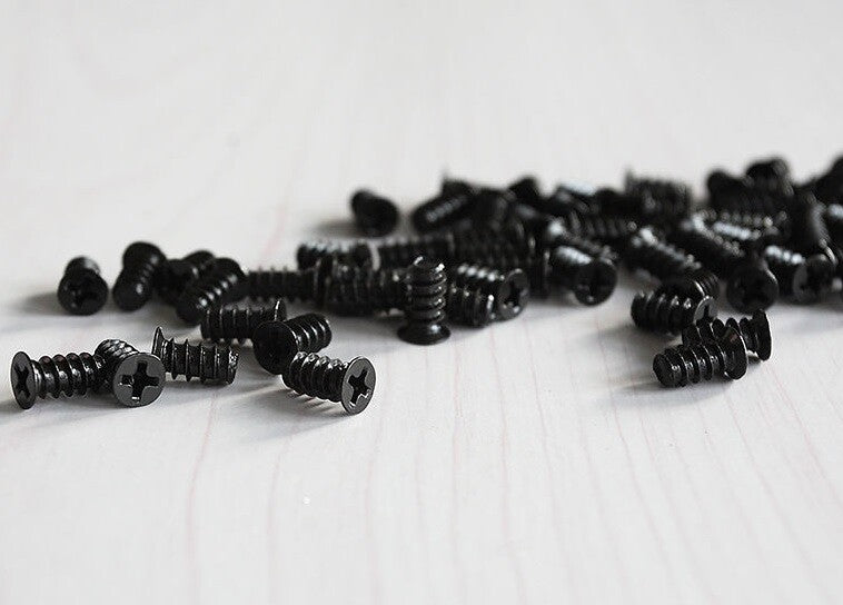 10x Black Computer PC Fan Mounting Screws 10mm Length