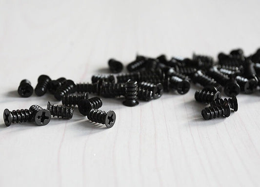 10x Black Computer PC Fan Mounting Screws 10mm Length