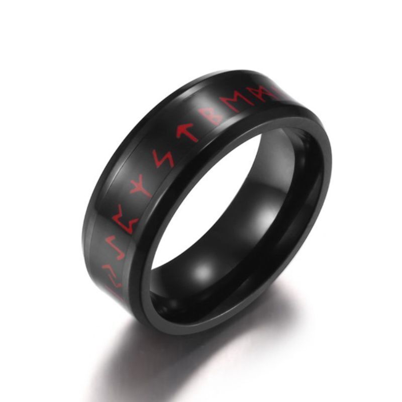 Viking Black Temperature Ring Titanium Steel Mood Emotion Intelligent