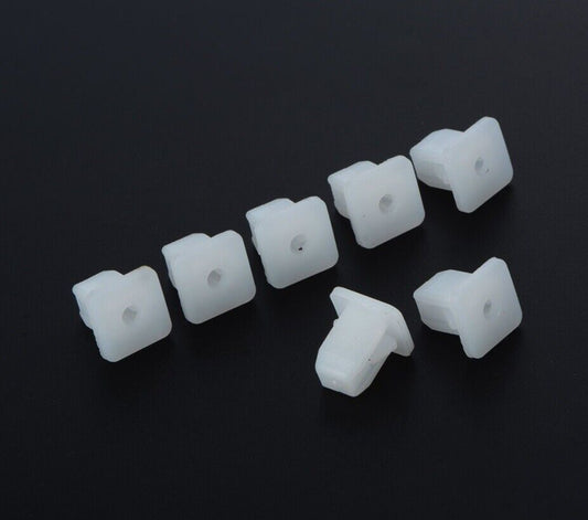 15x Auto Fasteners White Square Car Bumper Hold Clips 14x15x8mm