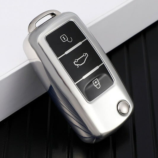 Key Case Cover TPU for VW Skoda Polo Golf Passat Beetle Caddy T5 Tiguan Jetta