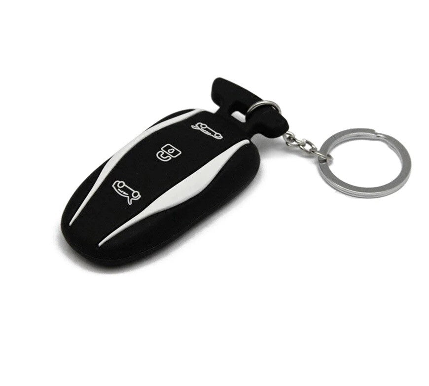 Car Key Case Cover Protector for Tesla Model 3 S Black Silicone