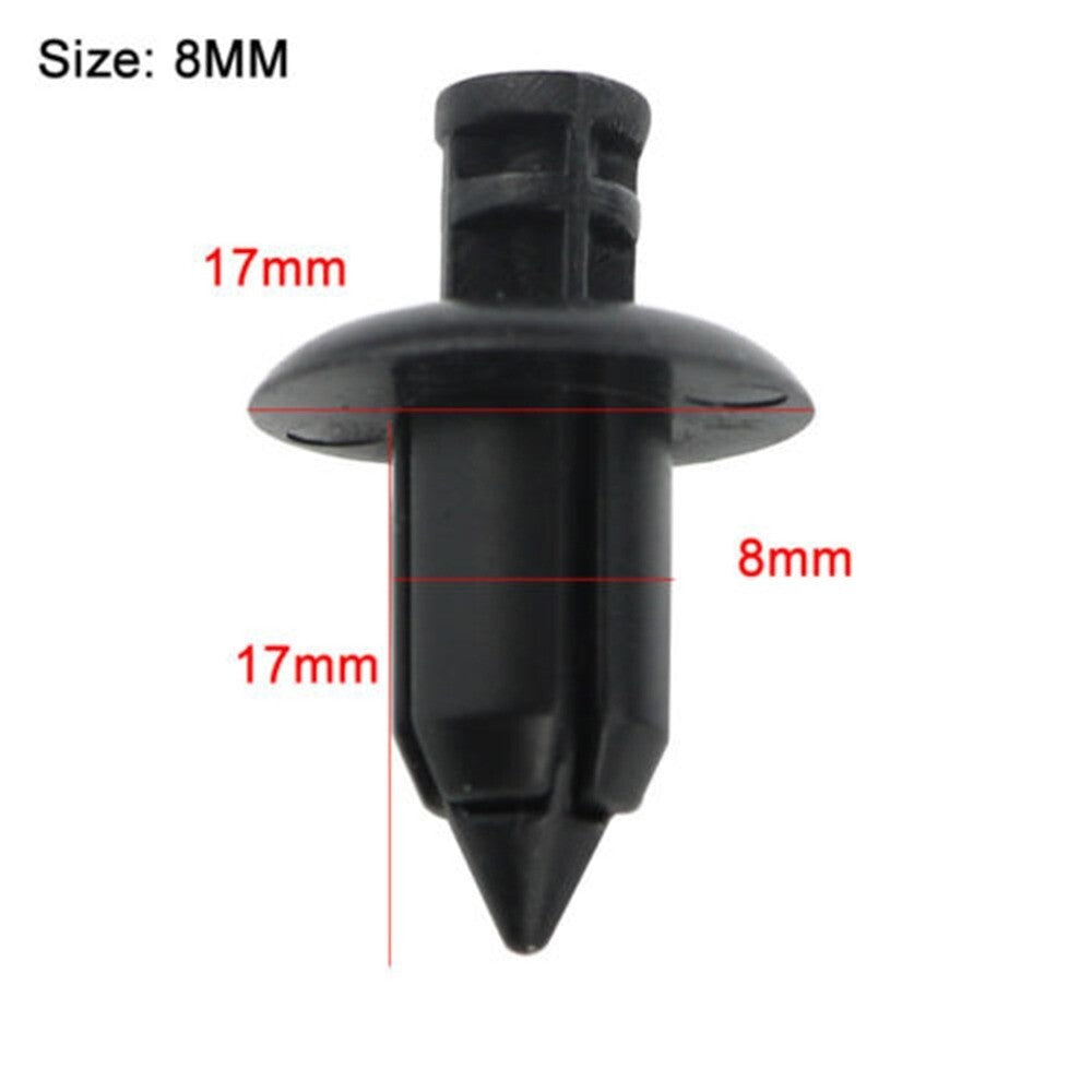 20x 8mm Hole Bike Fasteners Plastic Rivet Clips for Honda Yamaha Suzuki