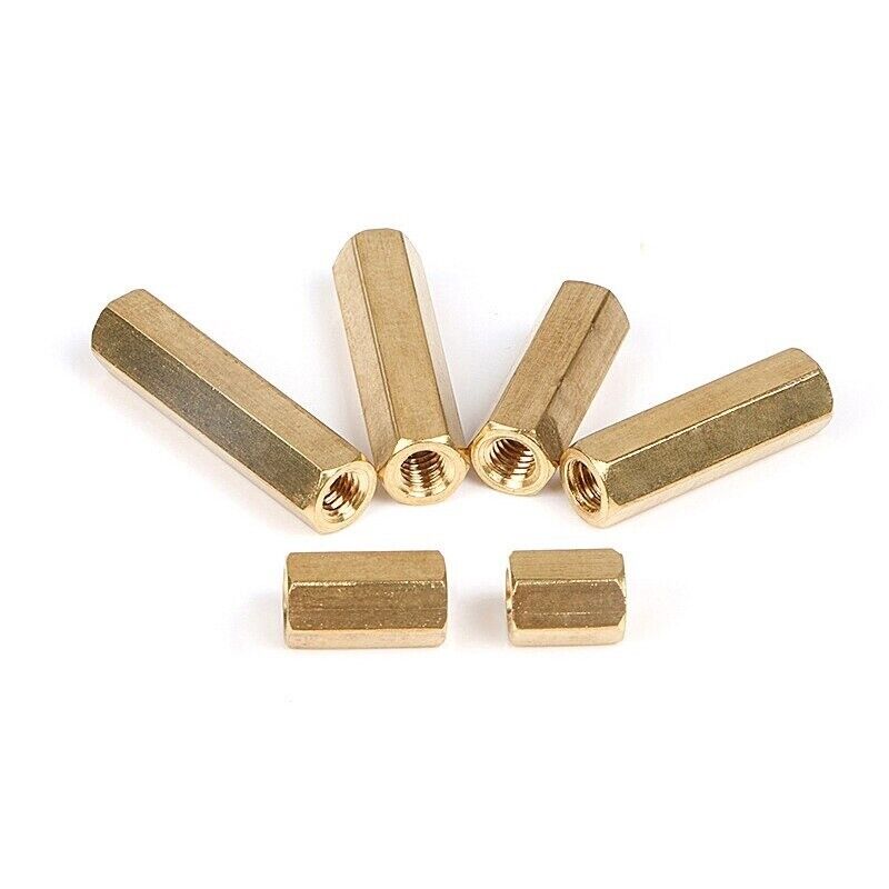 M2 Brass Standoff Female to Female Hollow Pillars Spacers 4mm-30mm