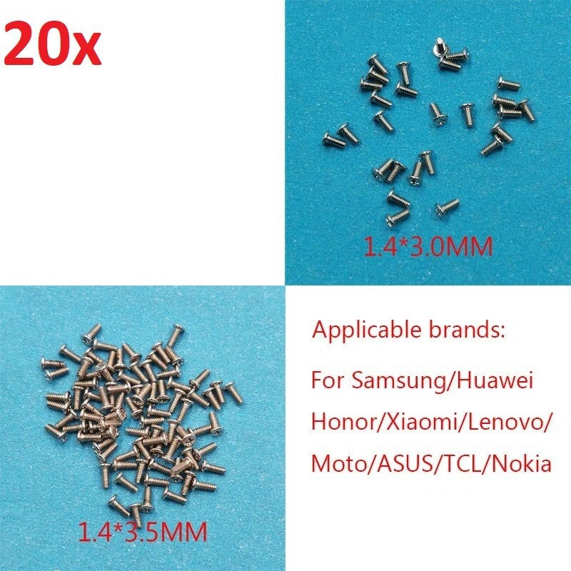 20x Mobile Phone Screws 3.0mm 3.5mm for Samsung Huawei Xiaomi Nokia LG Asus