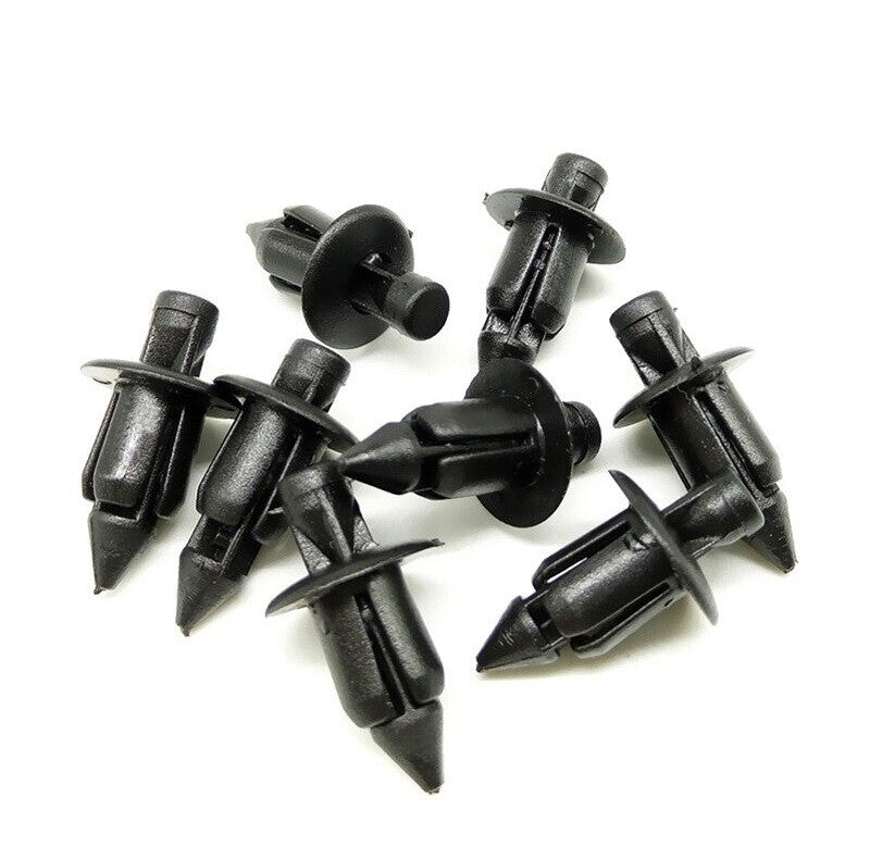 10x Plastic Rivet Trim Clips Bike 6mm for Suzuki Kawasaki Yamaha Honda