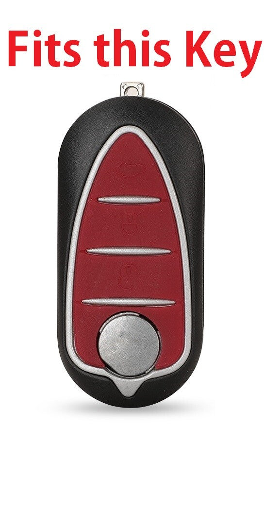 Silicone 3 Button Remote Key Case Cover Blue Red Colour for Alfa Romeo