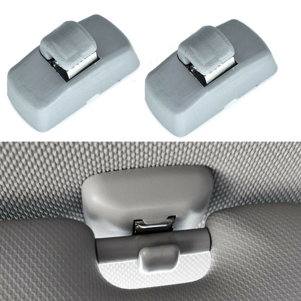 2x Front Sun Visor Hook Clips for SKODA Fabia 6Y Octavia 1Z Superb