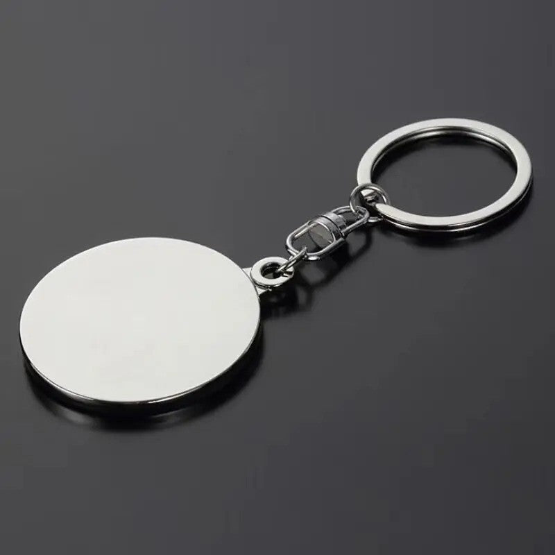 50 Years Perpetual Calendar Keychain Silver Alloy Keyring Key Decoration