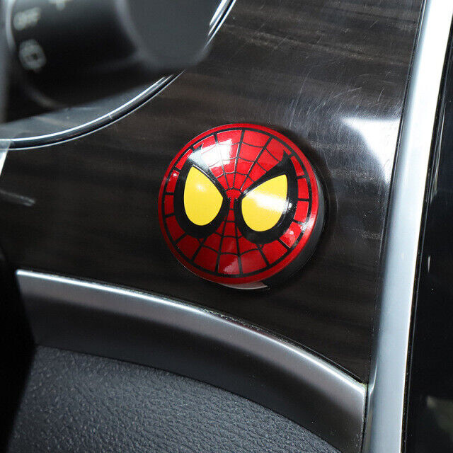 Car Engine Ignition Start Switch Button Cover Iron Man