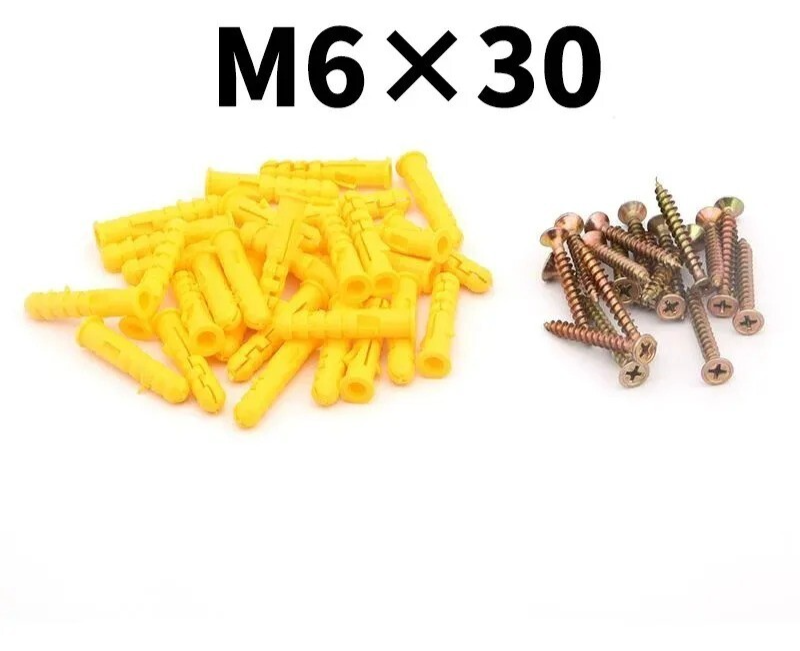 10x Drywall Anchor Screws Assortment Plastic Wall Anchors Philips Flat Head