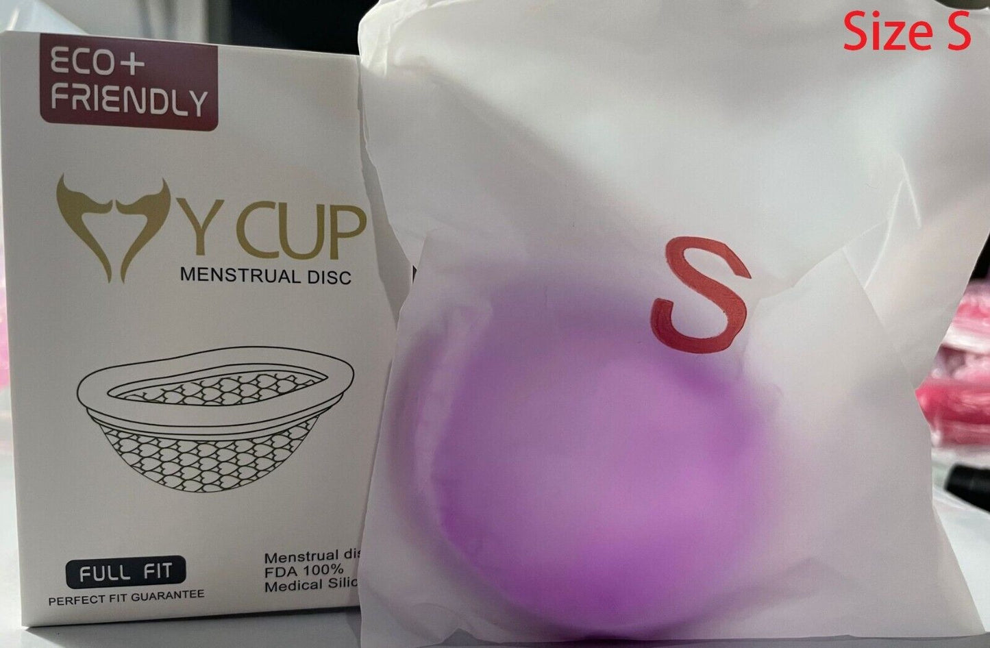 Silicone Menstrual Women's Period Cup Disc 2 Different Sizes and Colours