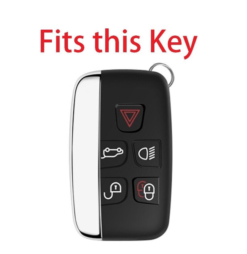 TPU Leather Remote Key Fob Key Case for Jaguar Land Rover Range Rover 