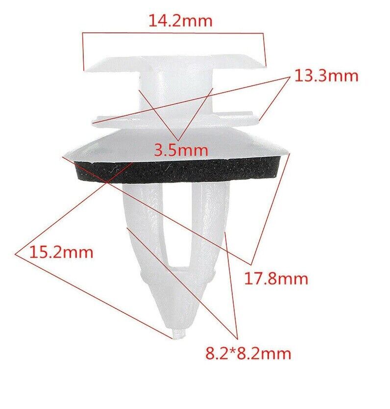 50x Car Fasteners Door Panel Interior with Seal Ring (Fits:BMW)