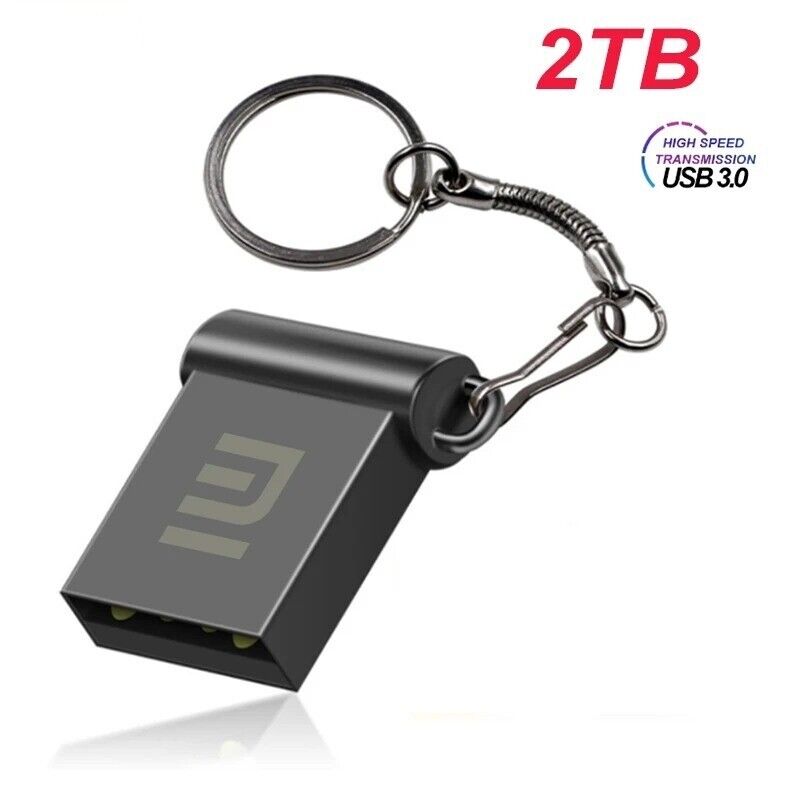 2TB Flash Drive High Speed Pendrive Metal Usb 3.0 + Adapter Type C