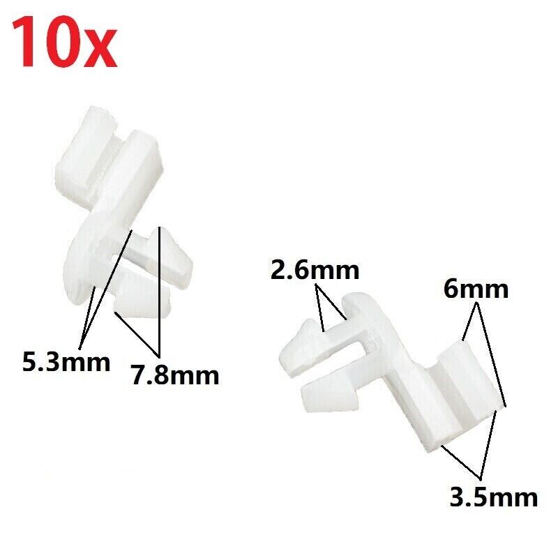 10x Car Door Plastic Round Head Lock Rod Clips Wire Retainer Rivet Clip Fastener