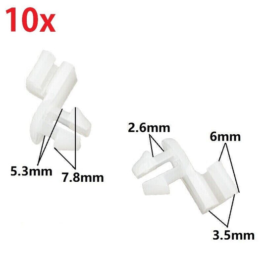 10x Car Door Plastic Round Head Lock Rod Clips Wire Retainer Rivet Clip Fastener