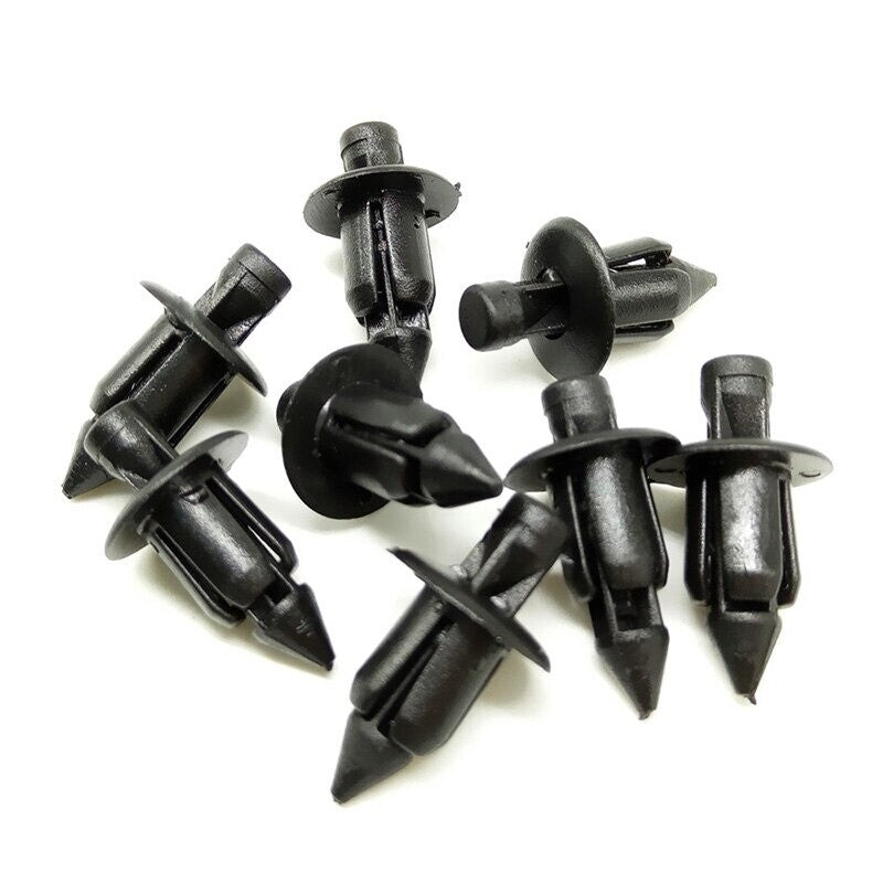 10x Plastic Rivet Trim Clips Bike 6mm for Suzuki Kawasaki Yamaha Honda