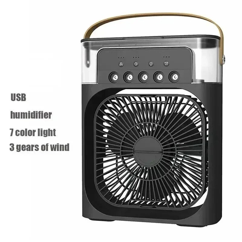 Portable Air Conditioner Fan Household Hydrocooling Water Mist Cooler 3 Speed