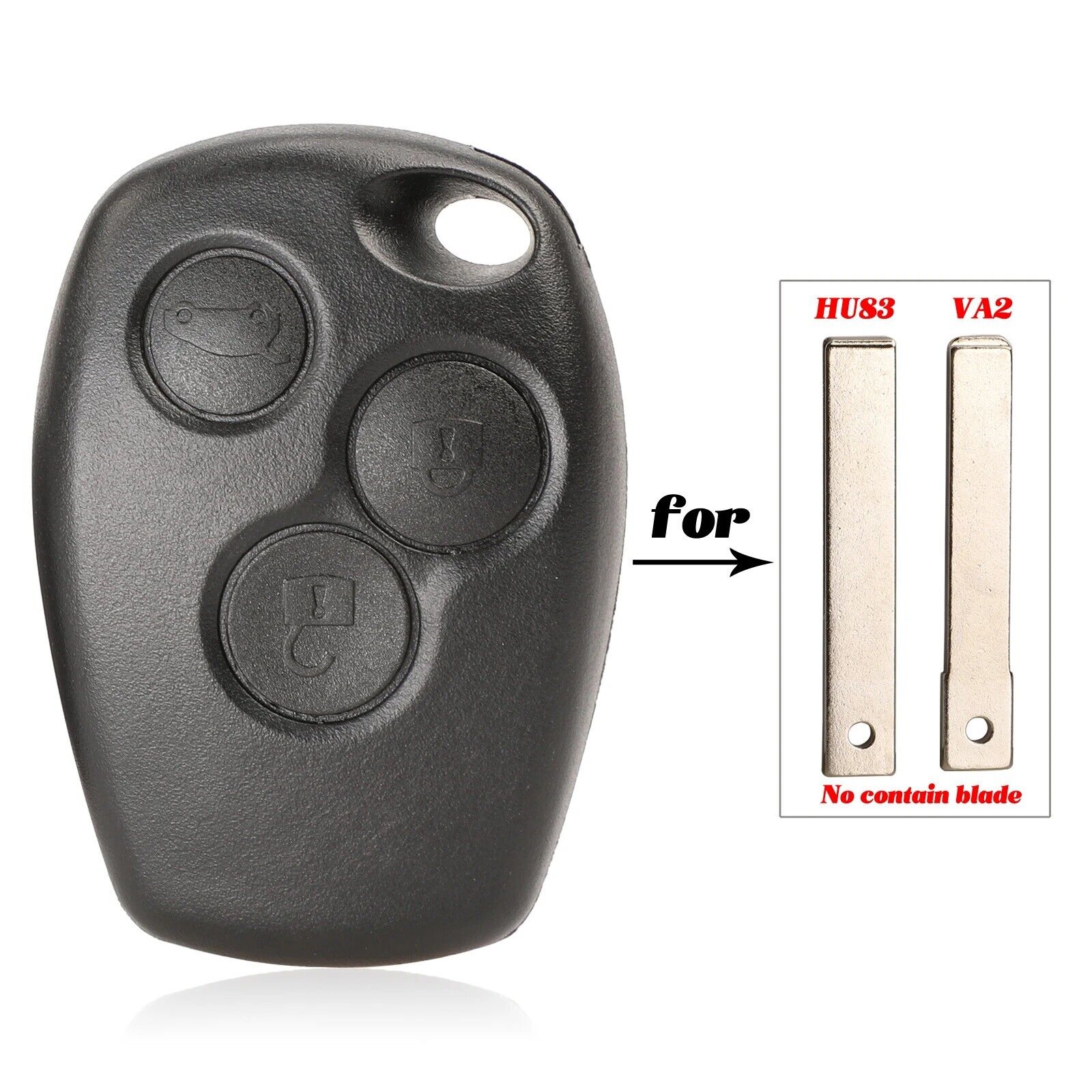 2/3 Button Button Remote Key Shell Case Renault Espace Laguna Duster Logan Dacia